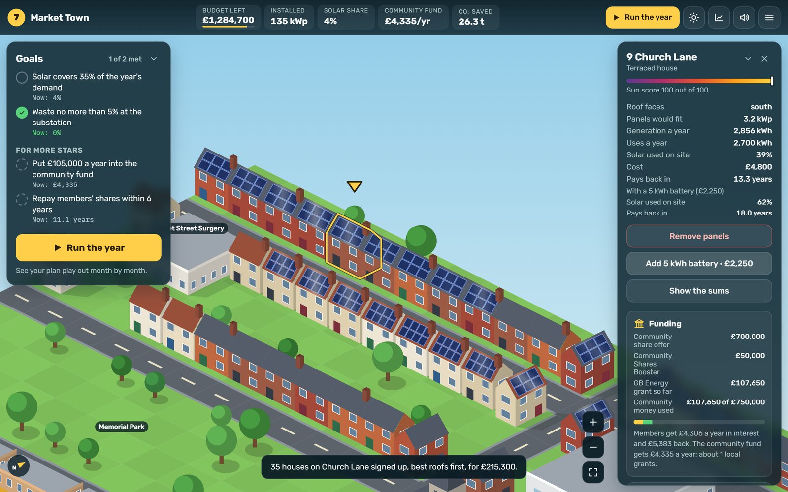 A whole terraced street signed up for solar panels in one go